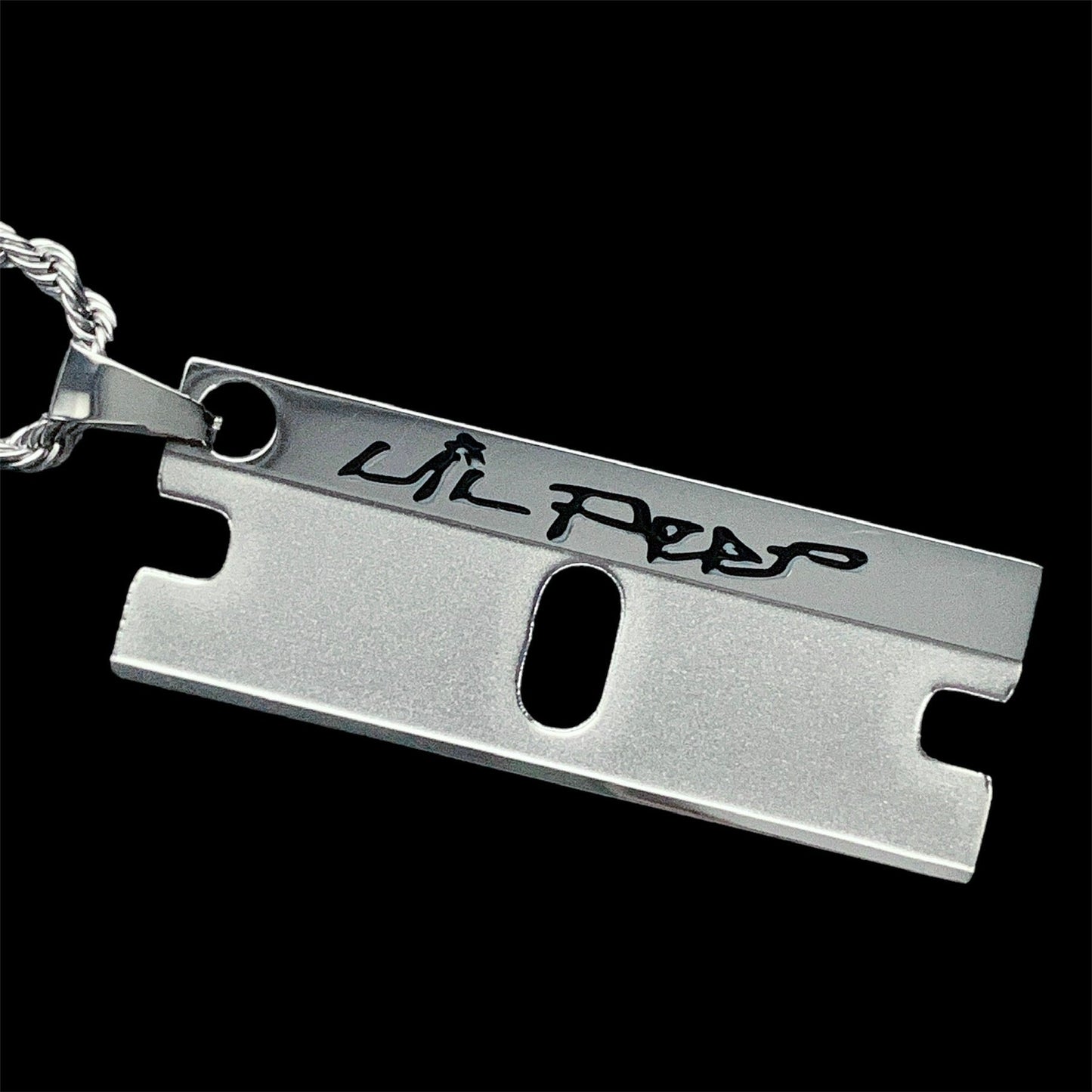 Black 'Let Me Bleed 2' Razor Necklace