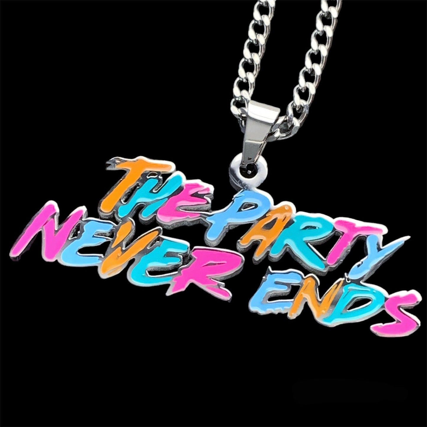 Colored 'The Party Never Ends' Necklace